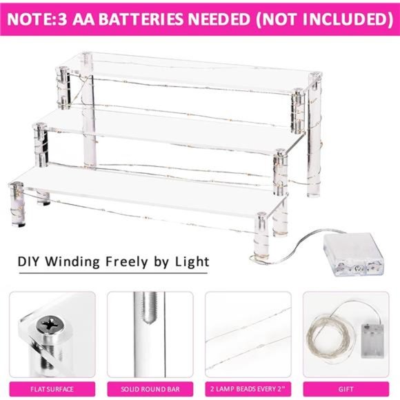 Display Shelf Cake Stand – 3 Tier Shelf Cupcake Stand –Multifunctional & Durable - Picture 5 of 7